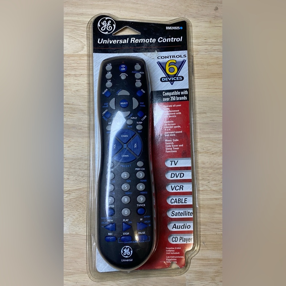 GE 6 Device Universal Remote Control RM24925